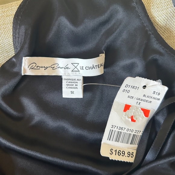 Le Chateau & Roxy Earle Colab beautiful black jumper. long waist ties, lined - Picture 10 of 11